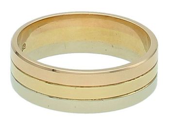 Obrączka złota Płaska Trzy barwy Złota 585 DIAMENT rozmiar 15 F-6 6mm  Powiedz tak obrączkom marki DIAMENT !☆ Obrączki ślubne w ponad 300 wzorach ☆ Darmowa dostawa ☆ Gwarancja ☆ 1.jpg